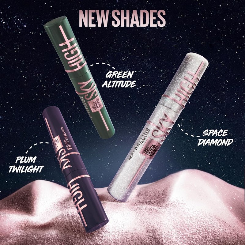 Maybelline Lash Sensational Sky High Mascara - Volumizing & Lengthening Formula, Cosmic Black, 1 Count