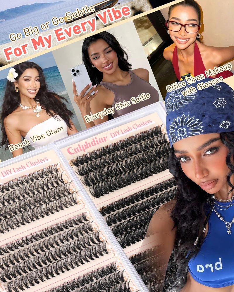 Eyelash Clusters - 30D to 100D Wispy Individual Lashes | 476PCS D-Curly Extensions 10-16MM