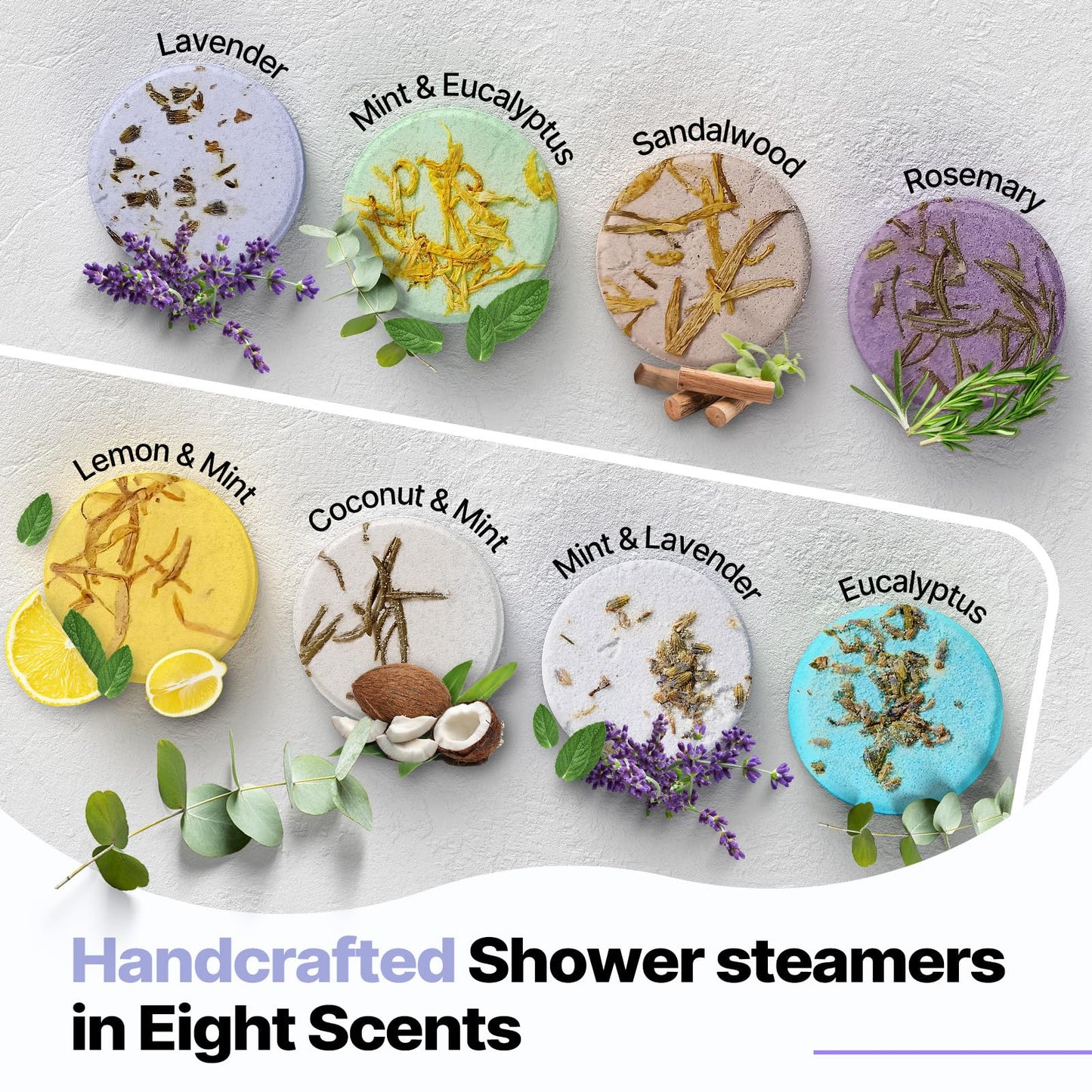 Shower Steamers Aromatherapy Birthday Gifts for Women - SWCANDY 8 Pcs Travel Essentials, Hotel Shower Spa Holidays Mom Wife Grandma Sister Her Self Care Relaxation with Natural Essential Oils Home