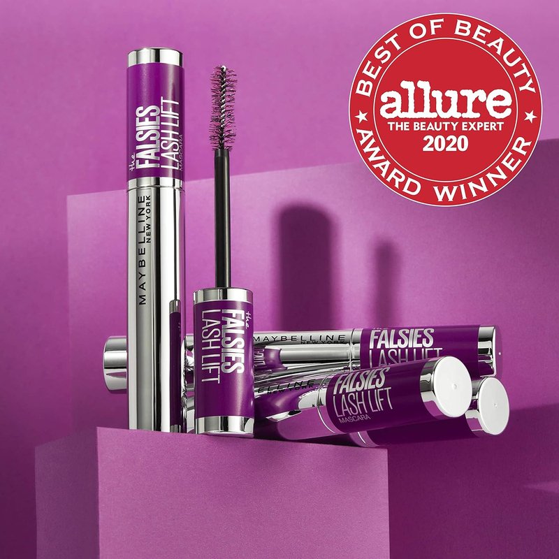 Maybelline The Falsies Lash Lift Mascara - Volumizing & Lengthening | Blackest Black, 1 Count