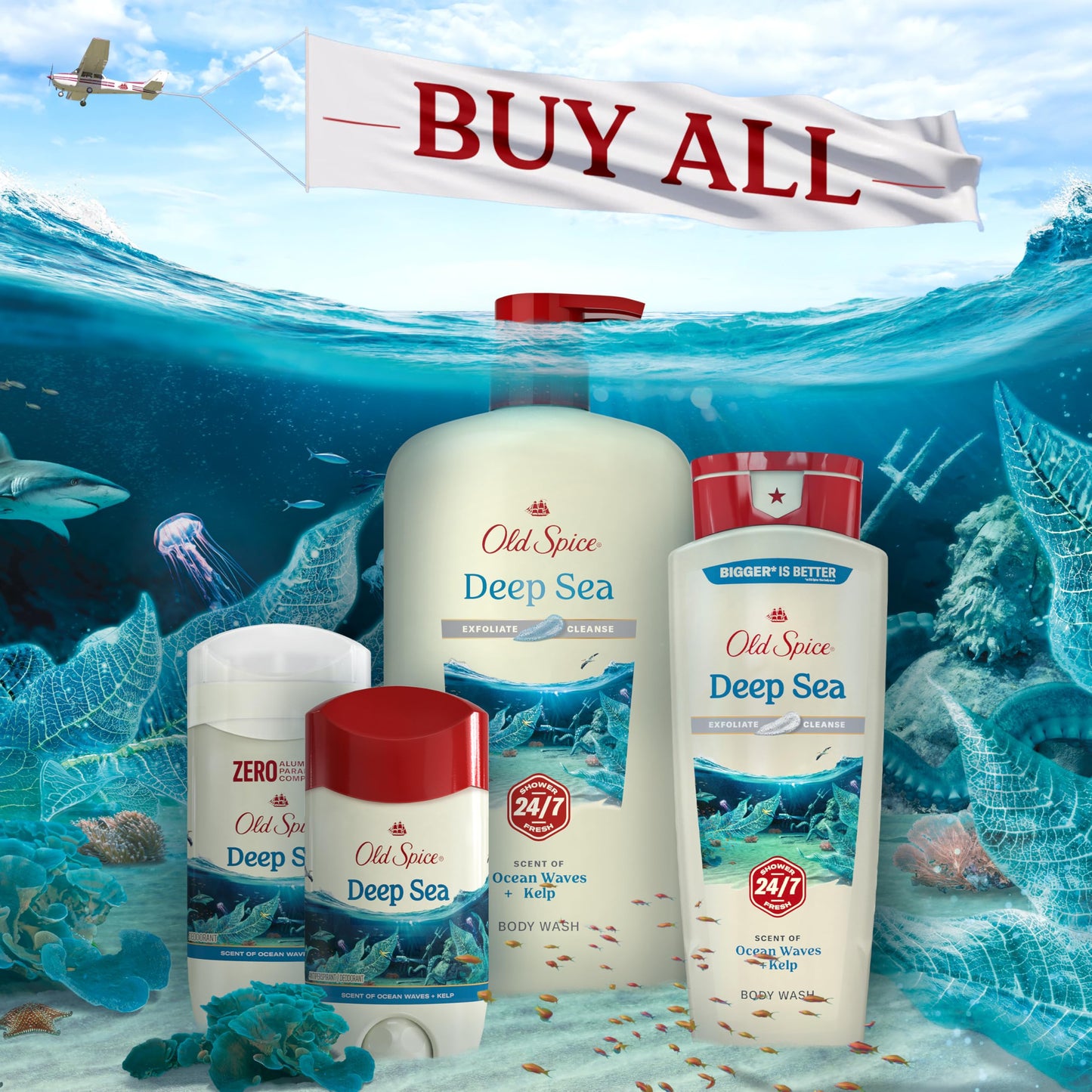 Old Spice GentleMan’s Super Hydration Body Wash for Men, Moisturizing Shower Gel for Dry Skin, 24/7 Renewing Moisture with Skin Conditioners, Deep Sea with Ocean Waves + Kelp Scent, 20 oz