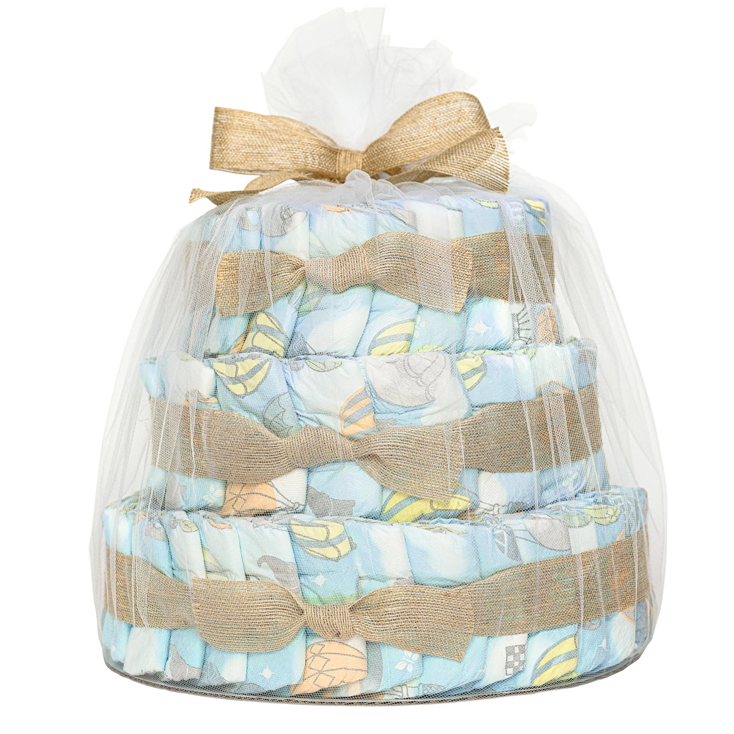 The Honest Company Deluxe Diaper Cake Diapers Baby Personal Care Plant-Based Wipes Barnyard Babies Size 1 8-14 lbs 70 Count