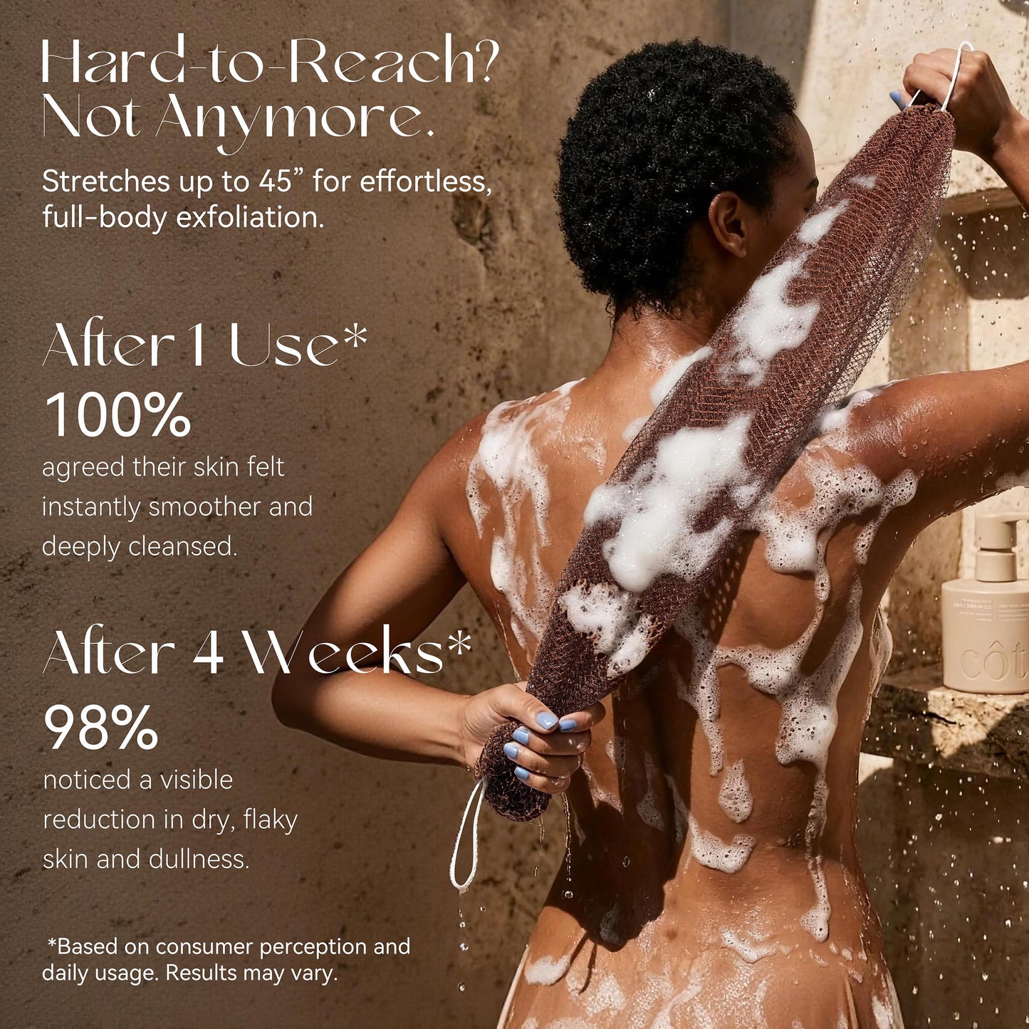 CORATED African Net Sponge with Knots Authentic, Shower Loofah Exfoliating Bath Sponge, Body Scrubber for Women and Men Daily Use Body Care, Travel Portable, Durable Bath Accessories for Bathroom