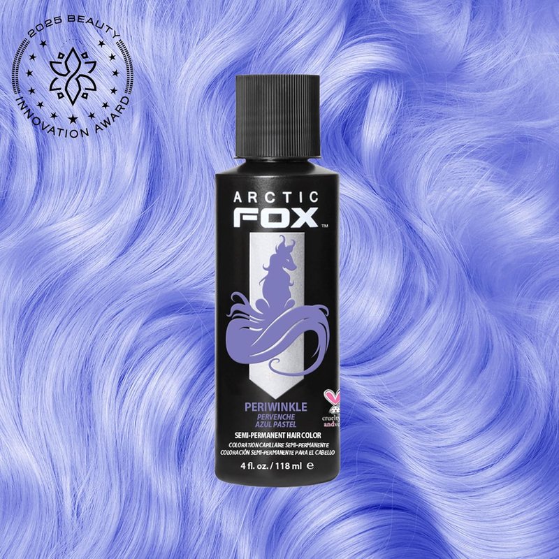 ARCTIC FOX Semi-Permanent Hair Color Dye - Vegan & Cruelty-Free | Periwinkle (4 Fl Oz)