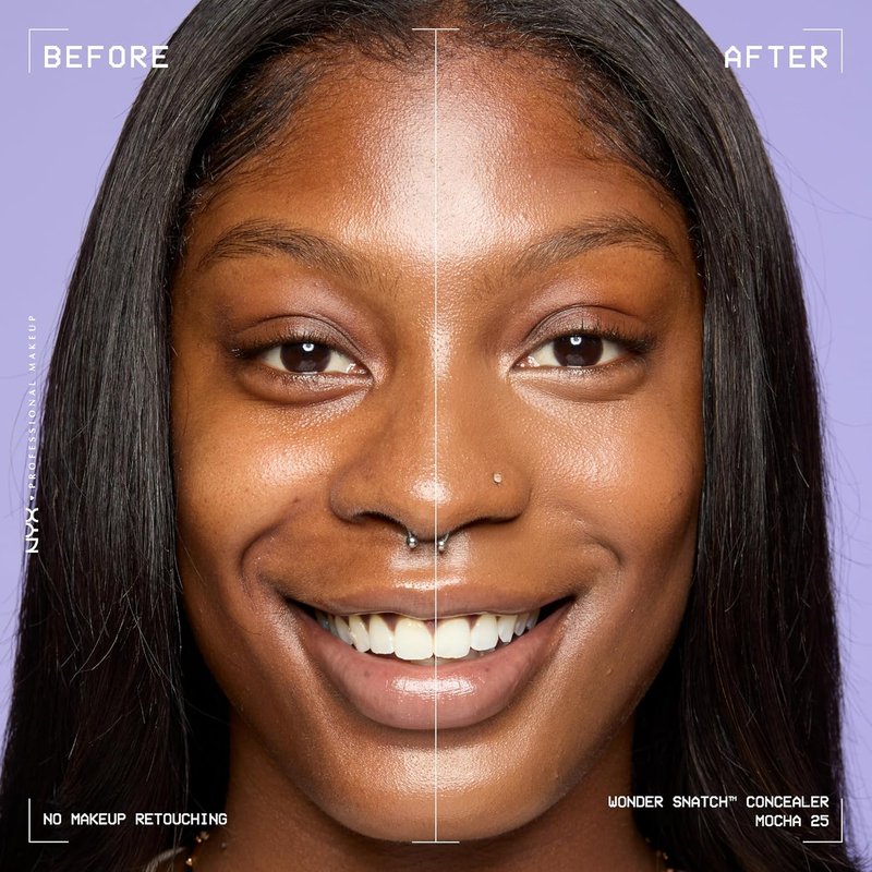 NYX Wonder Snatch Concealer - Brightening & Lifting Full Coverage Makeup | Vegan, 24HR Wear - Mocha