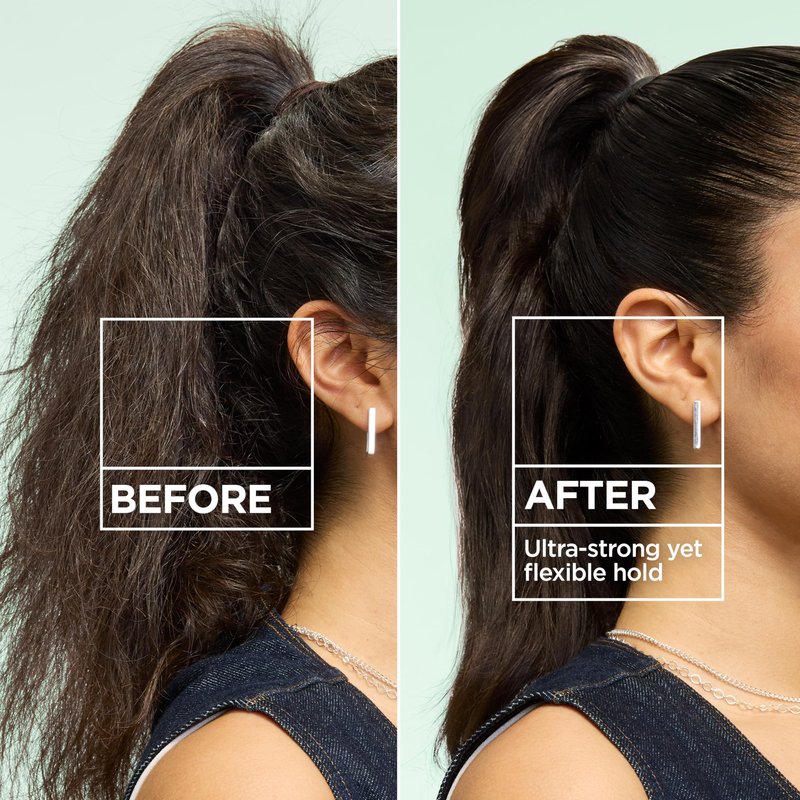 Garnier Fructis Style Sleek and Shine Anti-Humidity Hairspray, Ultra Strong Hold, Frizz Protection 8.25 Oz, 1 Count (Packaging May Vary)