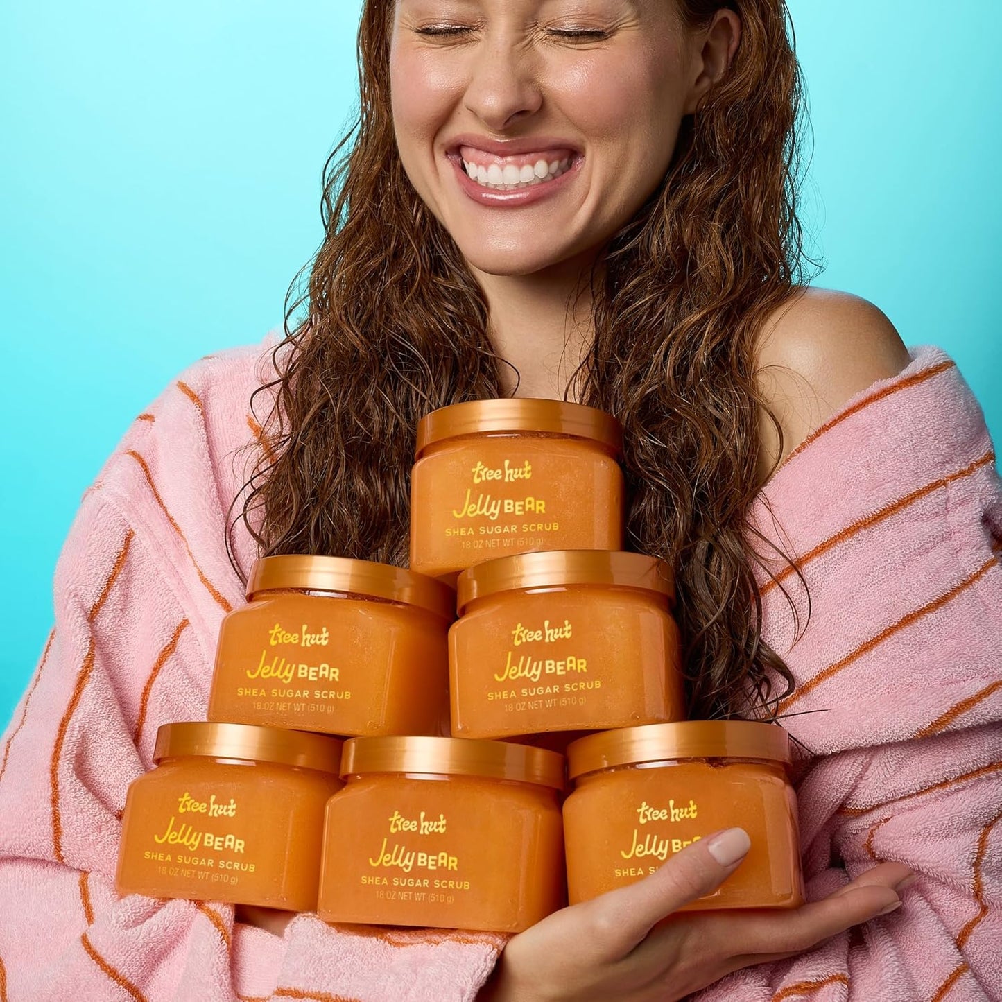 Tree Hut Body Scrub - Exfoliating Jelly Bear Sugar Scrub with Shea Butter & Essential Oils | 18 Oz, Vegan, Smooth Skin