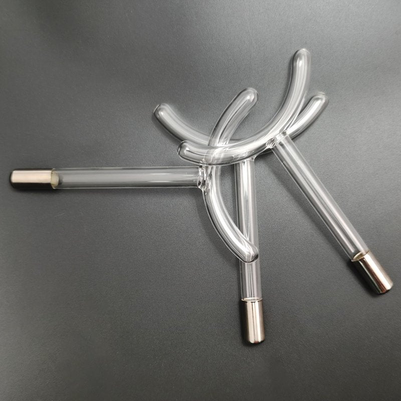 Electrode Wand Glass Tube Handheld Spare Parts for Hi Frequency Instrument Elitzia ETHB01 (Blue Y Shape)