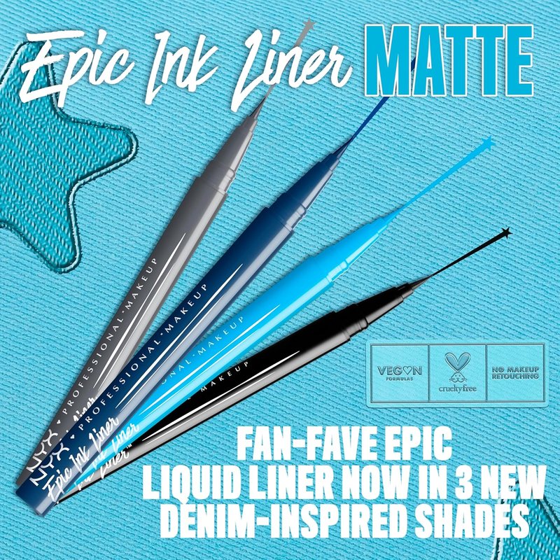 NYX Professional Makeup Epic Ink Liner - Waterproof Liquid Eyeliner in Black | Vegan Formula