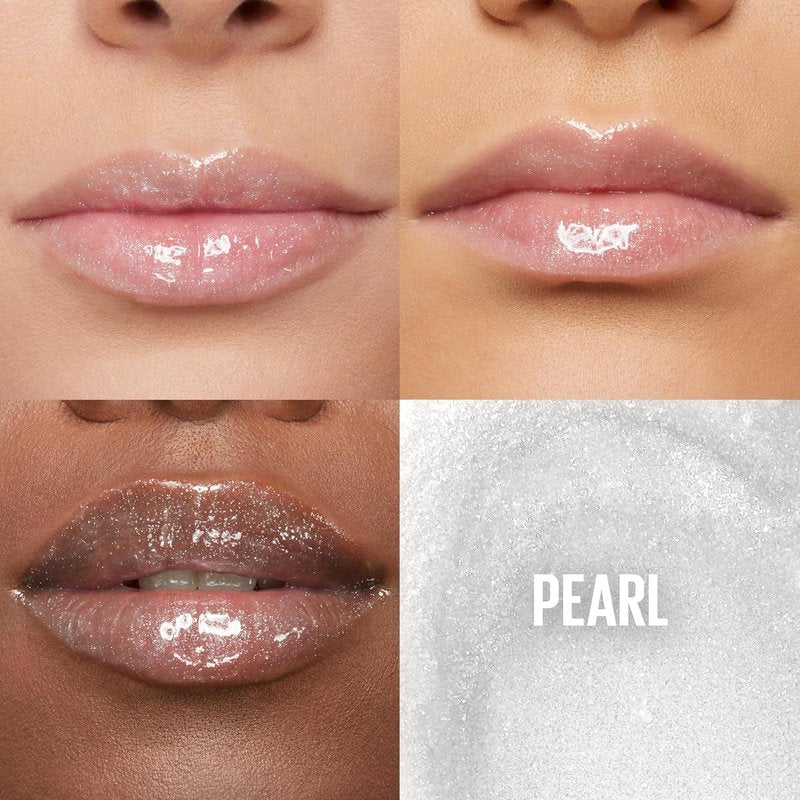 Maybelline Lifter Gloss - Hydrating Lip Gloss with Hyaluronic Acid for Plumper Lips | Pearl Silver Clear, 0.18 Ounce