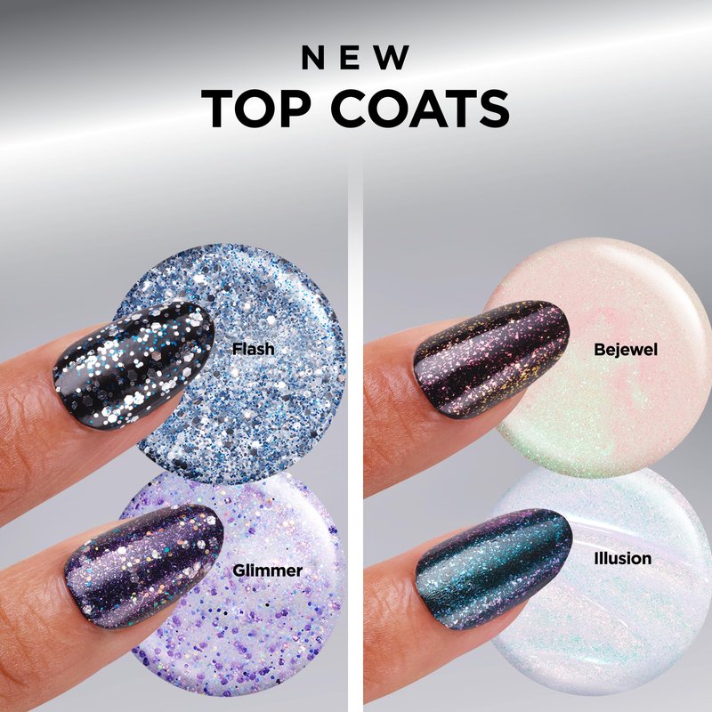 Sally Hansen Insta-Dri Nail Polish Top Coat | Quick Dry, Long Lasting, Streak-Free Shine, Sheer | Bejewel | Shimmery Pink Nail Polish
