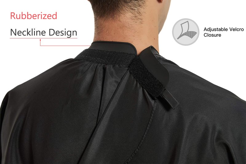 Salon Hair Cutting Cape with Soft Silicon Neck Collar, Professional Anti-static Barber Cape