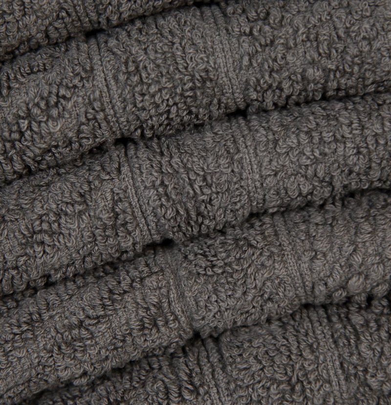 Pleasant Home Chevron Wash Cloths Set - 12 Pack (12” x 12”) – 509 GSM - 100% Ring Spun Cotton Wash Cloth - Super Soft and Highly Absorbent Face Towels (Dark Grey)