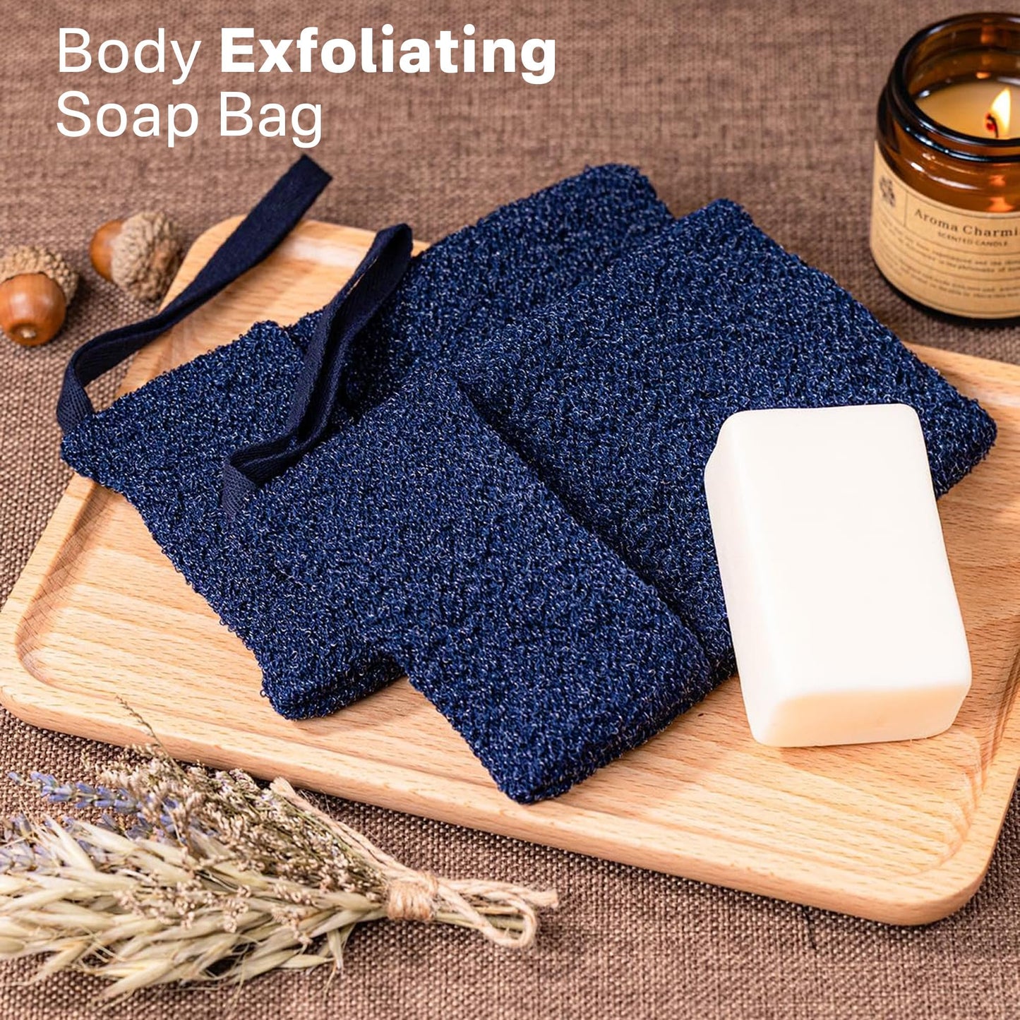 Yiclick Soap Bag 2 Pack, Bar Soap Pouch, Soap Saver Bag, Exfoliating Mesh Soap Bag for Shower, Soap Bags for Soap Bars, Soap Bar Loofah Pouch, Soap Travel Case Dishes Box Container for Men Women