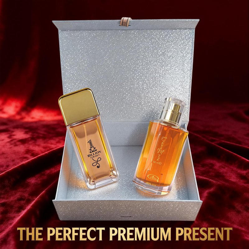 A CENTER Men's Cologne Gift Set 2 x 3.4 FL oz | Luxury Fragrance Duo with Premium Presentation Box | Perfect Valentine's Day Gift for Him