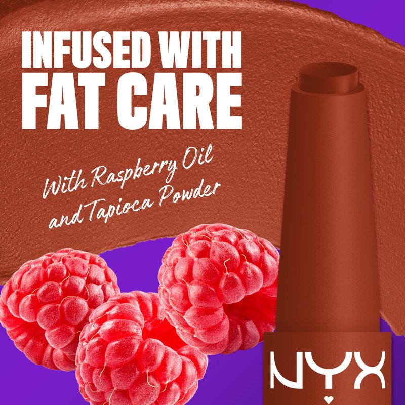 NYX PROFESSIONAL MAKEUP Fat Matte Lipstick, Pigmented, Smoothing, & Non-Drying Lip Crayon, Long Lasting Lip Makeup, Vegan & Cruelty Free - Beary Nude (Warm Brown)