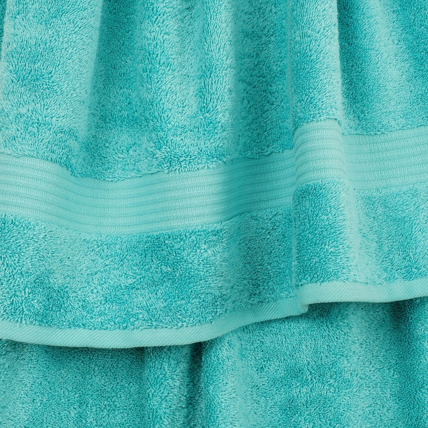 Cotton Paradise 100% Cotton Turkish Towel Set, Soft Absorbent Quick Dry, 6 Piece Towel Set, Turquoise
