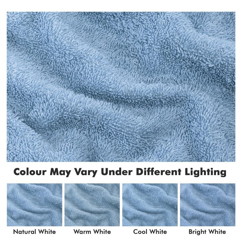 Novo Home Face Towels Pack of 12 – 100% Cotton Wash Cloths (12x12 inch) – Soft, Quick Dry & Highly Absorbent Hand Towels for Bathroom, Spa, Gym, Kitchen and for Daily Use - (Sky Blue)
