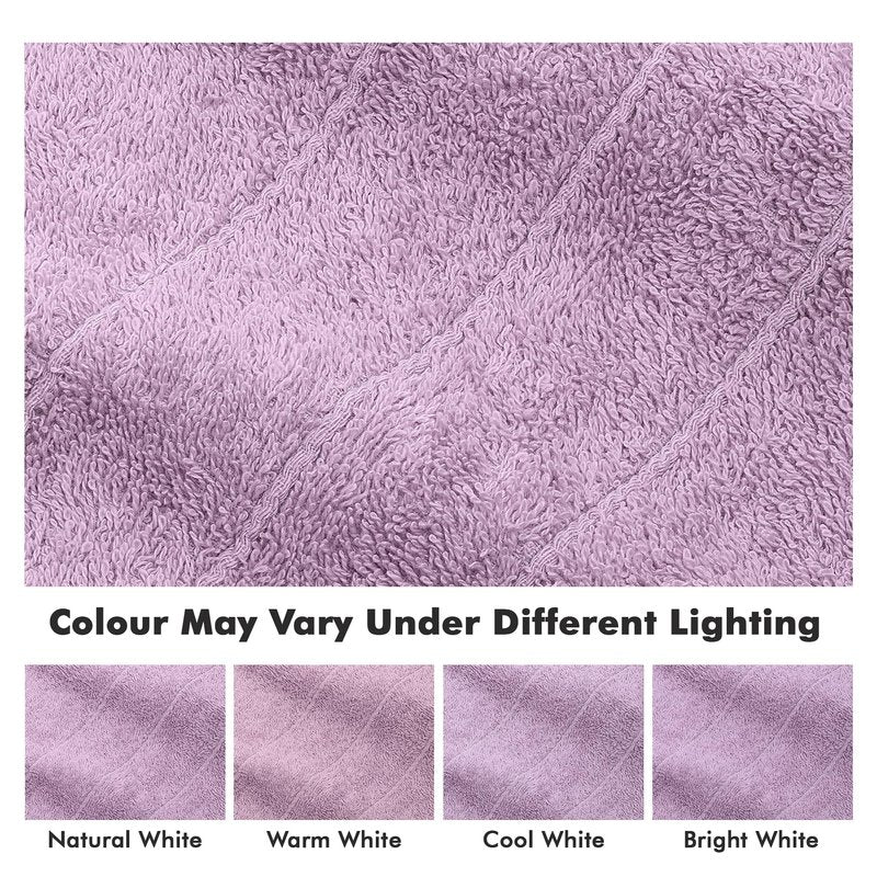 Novo Home Bath Towels Set of 4 – 100% Cotton Lilac Extra Large Towels for Bathroom, Spa Use (55x28 in) – Super Soft and Quick Dry Large Bath Sheets for Adults