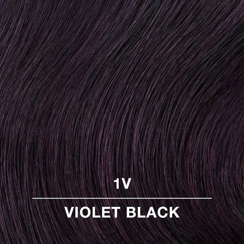 COLORCHARM Permanent Cream Hair Color, 1V Violet Black, 2 oz.