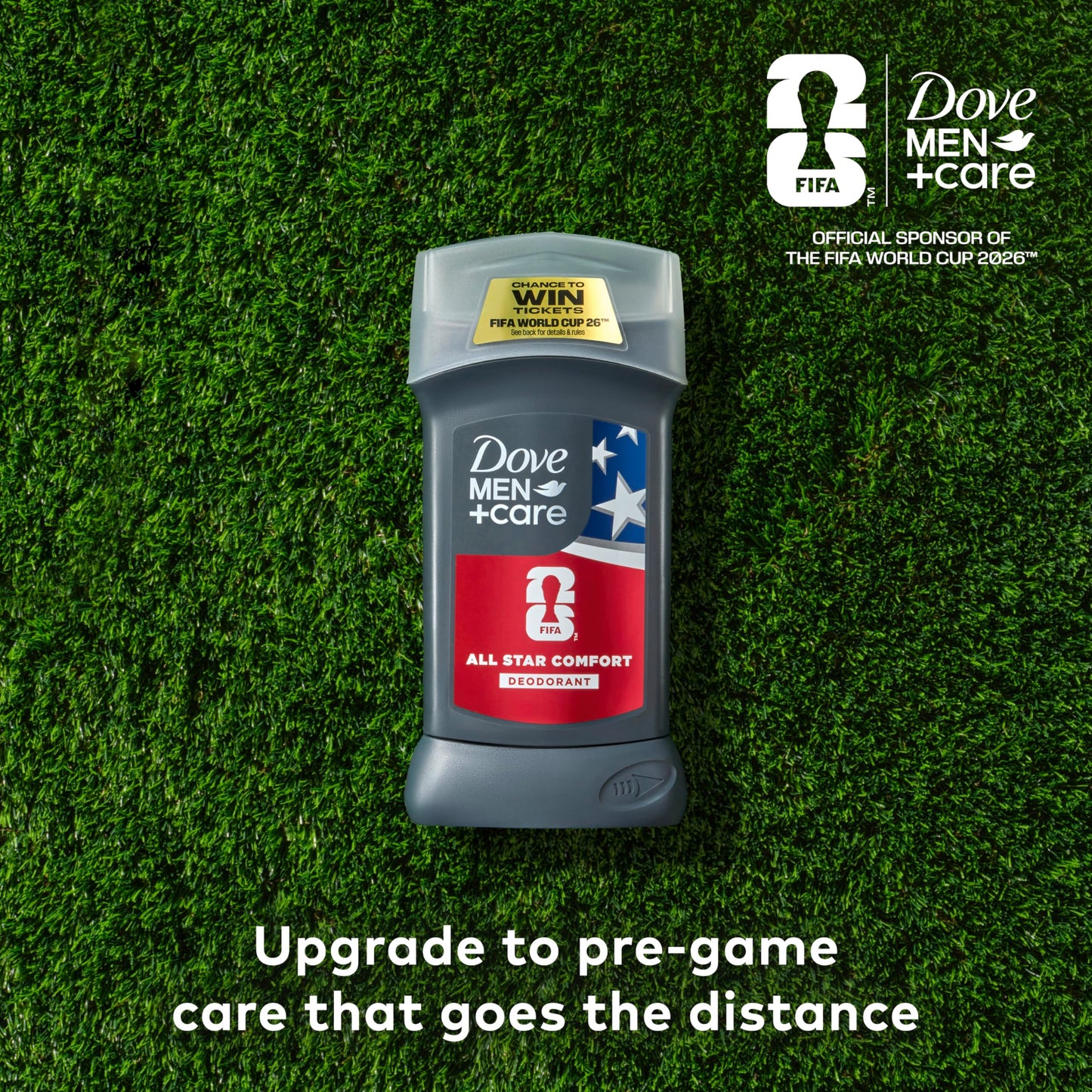 DOVE MEN + CARE Limited Edition FIFA Deodorant Stick for Men All Star Comfort for 72H Protection Neutralizes Odor 3.0 oz