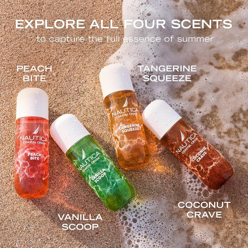 Nautica Tangerine Squeeze, a Citrus Gourmand Hair & Body Mist for Women, Notes of Tangerine, Jasmine, and Sandalwood, Long Lasting, 8.0 fl oz