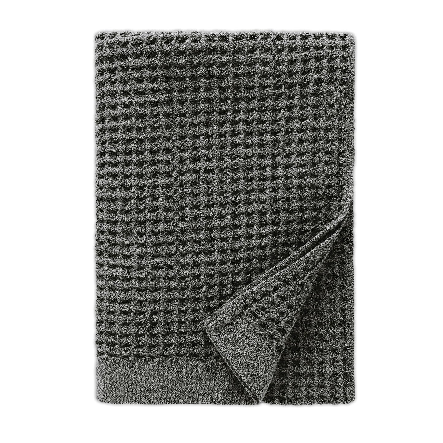 ONSEN Supima® Waffle Bath Towel, Large, Quick Dry Lint Free 100% USA Cotton, Lightweight Absorbent Bath Towel, 31x57 in (Cinder Grey, 1x Bath Towel)