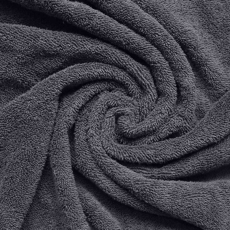 Living Fashions Washcloths – Set of 12 – Size 12” x 12” – Thick Loop Pile Washcloth – Absorbent and Soft 100% Ring-Spun Cotton Wash Cloth – Lint Free Face Towel–Wash Cloths Perfect for Bathroom (Grey)