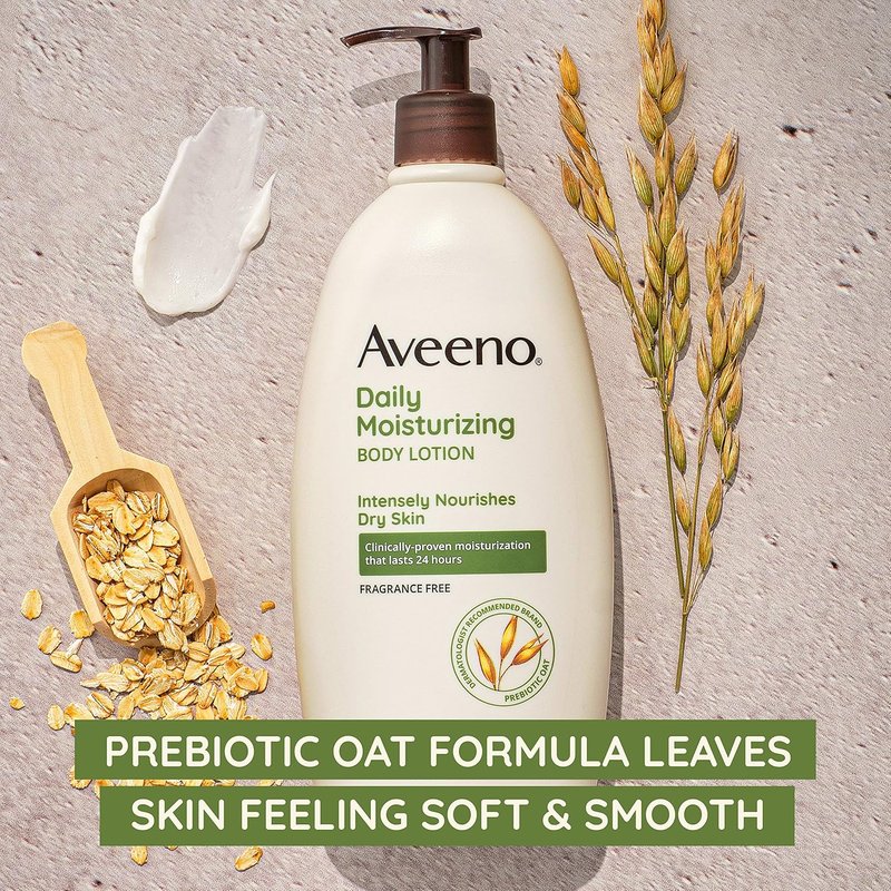 Aveeno Daily Moisturizing Lotion - Hydrating 18-Ounce Pump | Pack of 2