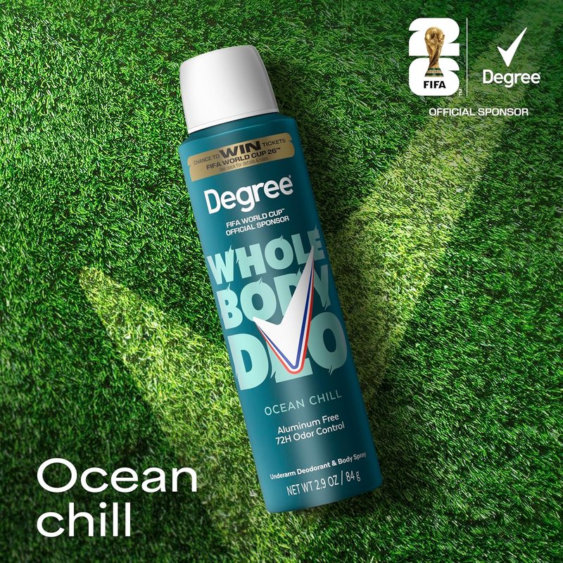 Degree Men Whole Body Deodorant Spray - Ocean Chill Scent | Aluminum-Free 72H Odor Protection, 2.9 oz