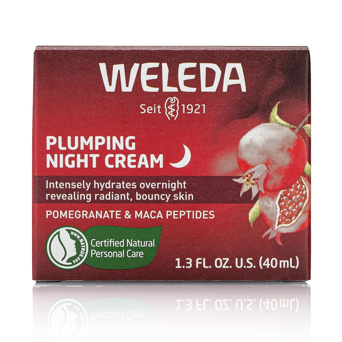 Weleda Plumping Night Cream - Plant-Rich Moisturizer with Pomegranate & Maca Root Peptides | 1.7 oz