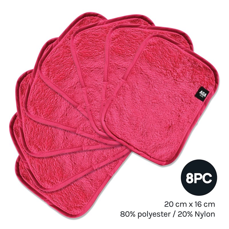AOA Studio Microfiber Face Cloth Makeup Erase Remover Face Towels Reusable Microfiber Cleansing Towel Remove Makeup with Water7.8" X 6.2", All Skin type and Even Sensitive Skin (8 packs)