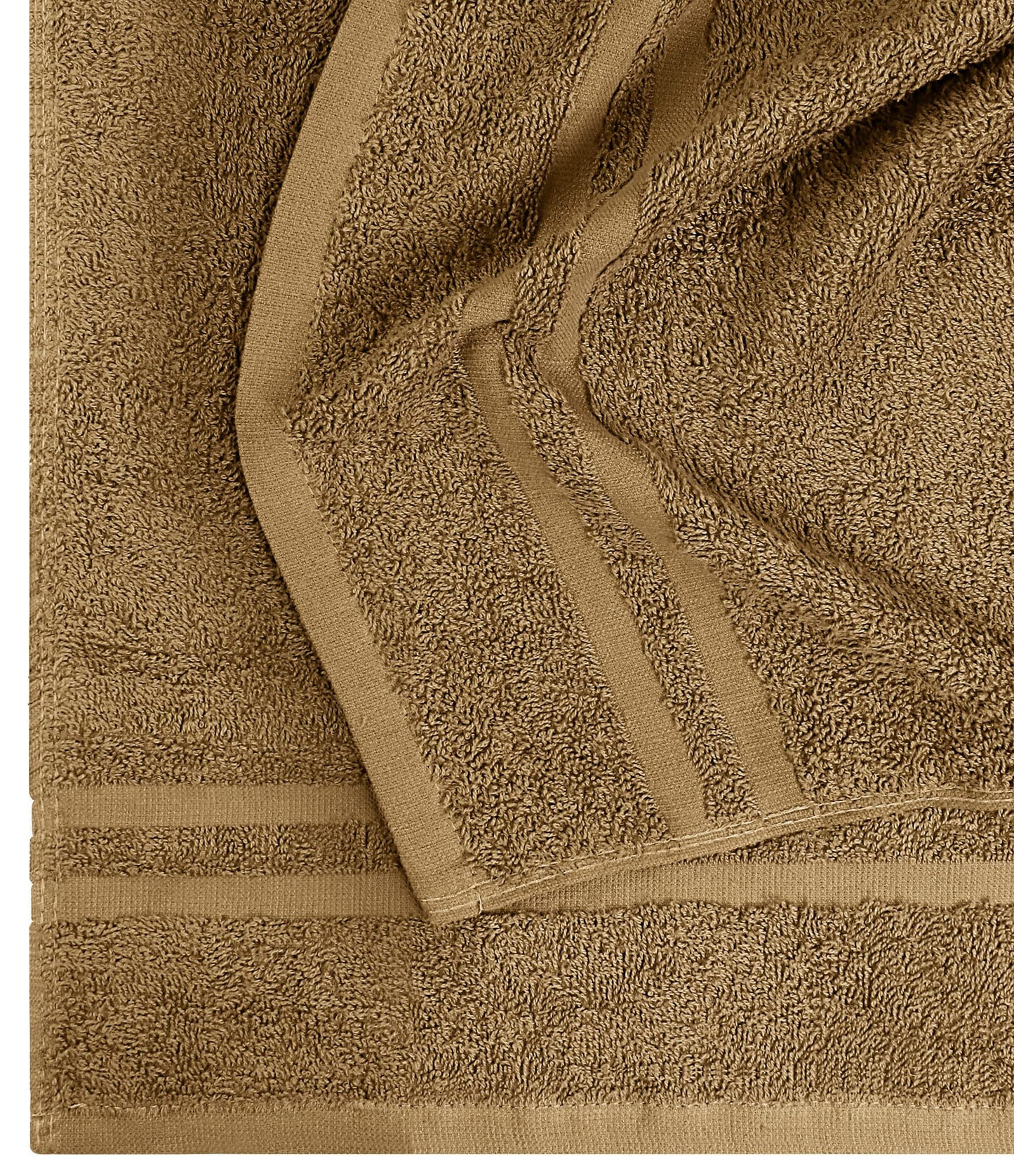 Utopia Towels Cotton Bleach Proof Salon Towel 16 by 27 inches, Bleach Safe 100% Cotton Hand Towel for Gym, 24 Pack, Camel