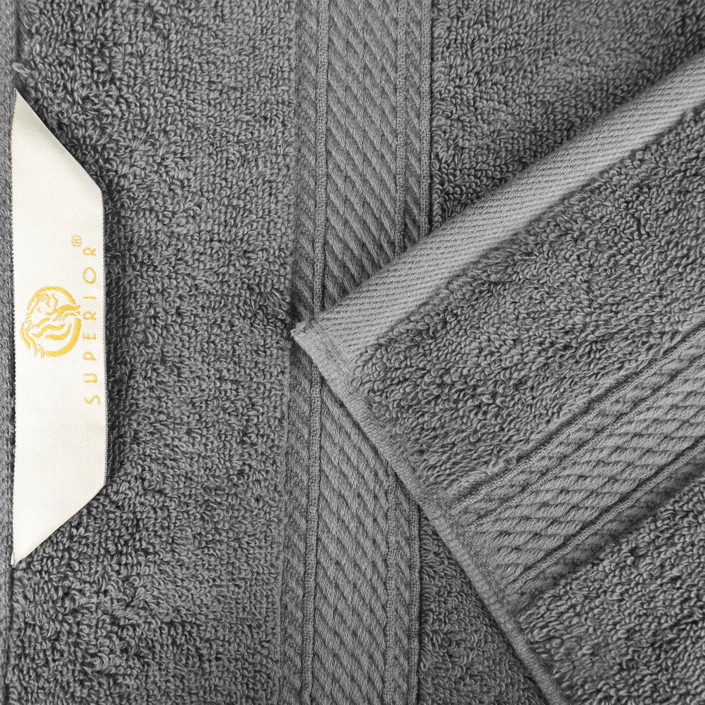 Superior Egyptian Cotton Plush & Absorbent, Bath Towel Set of 4, Charcoal