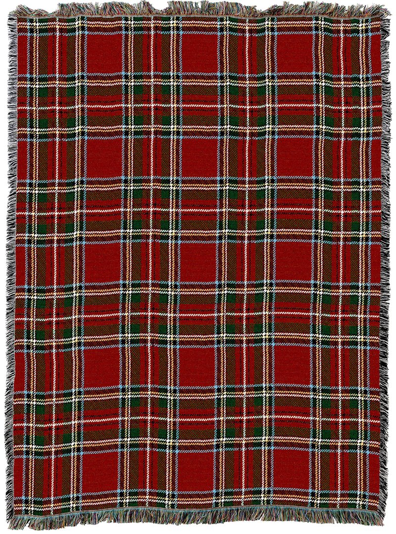 Pure Country Weavers Plaid Blanket Stewart Royal Tartan - Patterns Gift Tapestry Throw Woven from Cotton - Made in the USA (72x54)