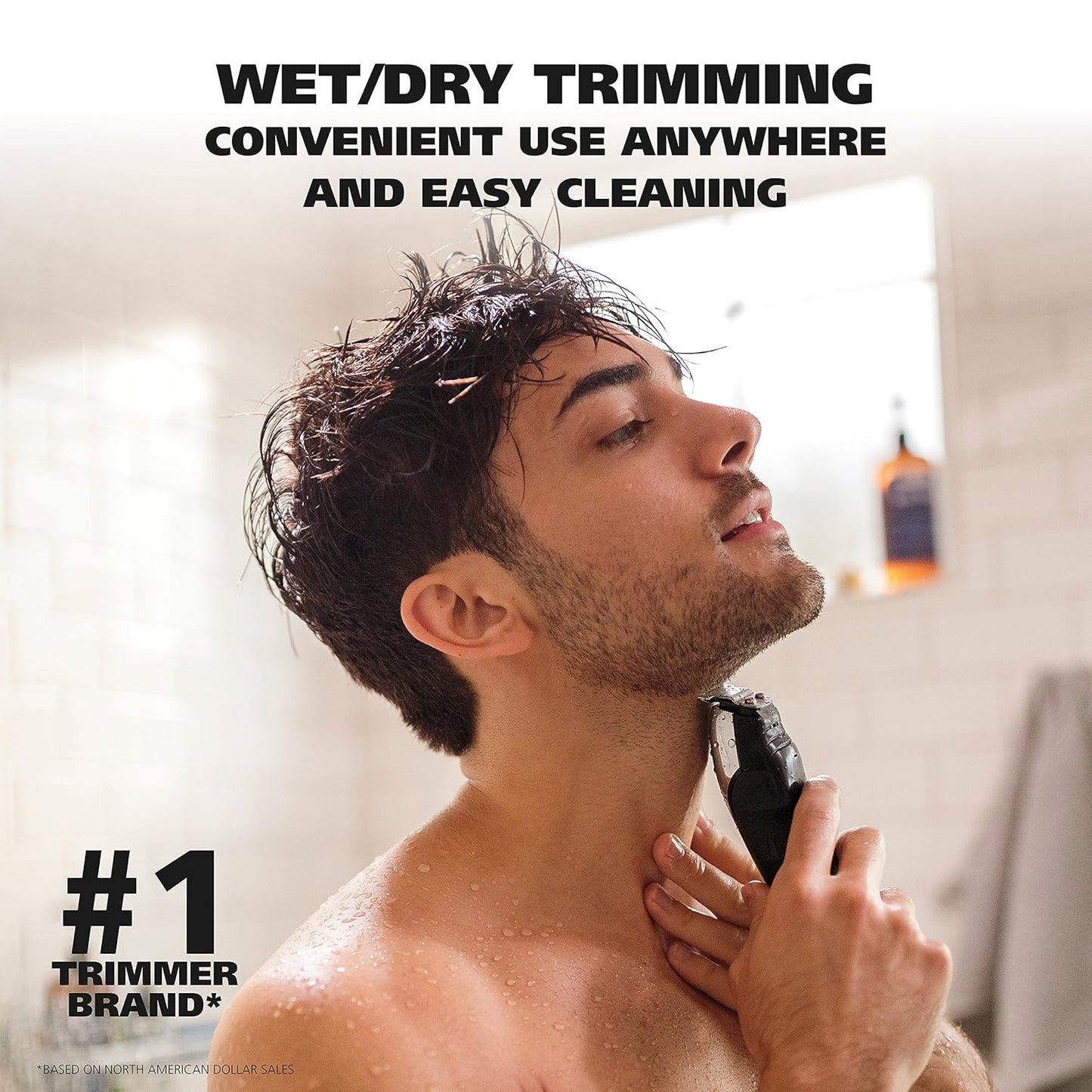 Wahl Aqua Blade® Rechargeable Wet/Dry Beard Trimmer - Lithium-Ion, Interchangeable Heads for Hair & Body Grooming | Model 9899-100