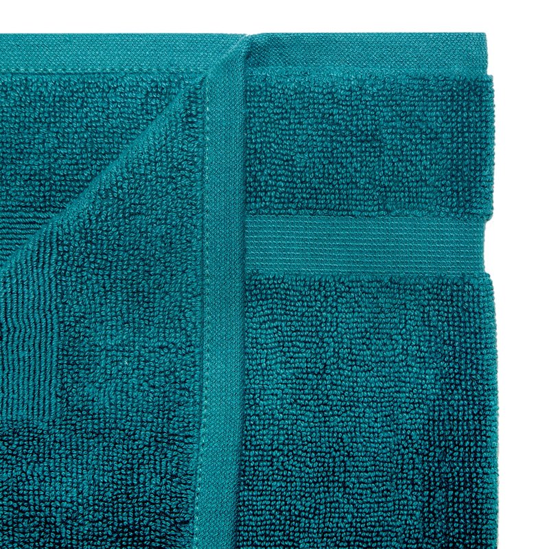 COTTON CRAFT Bath Tub Mats - 4 Pack 100% Cotton Ultra Absorbent Low Lint Plush Heavyweight 1000 GSM Luxury - Hotel Spa Shower Bathroom Towel Rug Step Out Floor Mat - Not a Bathroom Rug - 21x34 - Teal