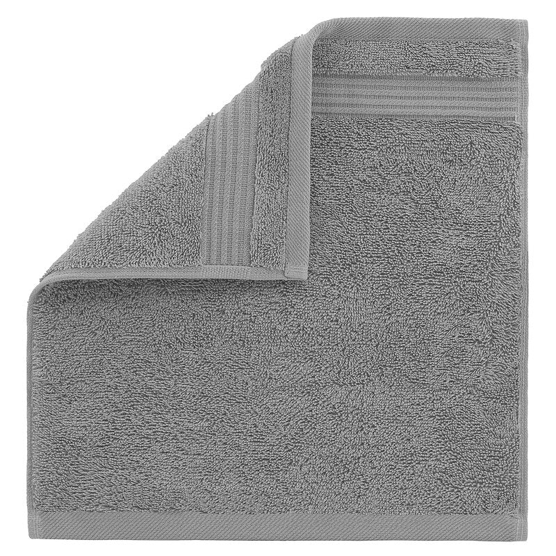 Cotton Paradise 100% Cotton Turkish Towel Set, Soft Absorbent Quick Dry, 4 Piece Washcloth Set, Light Grey