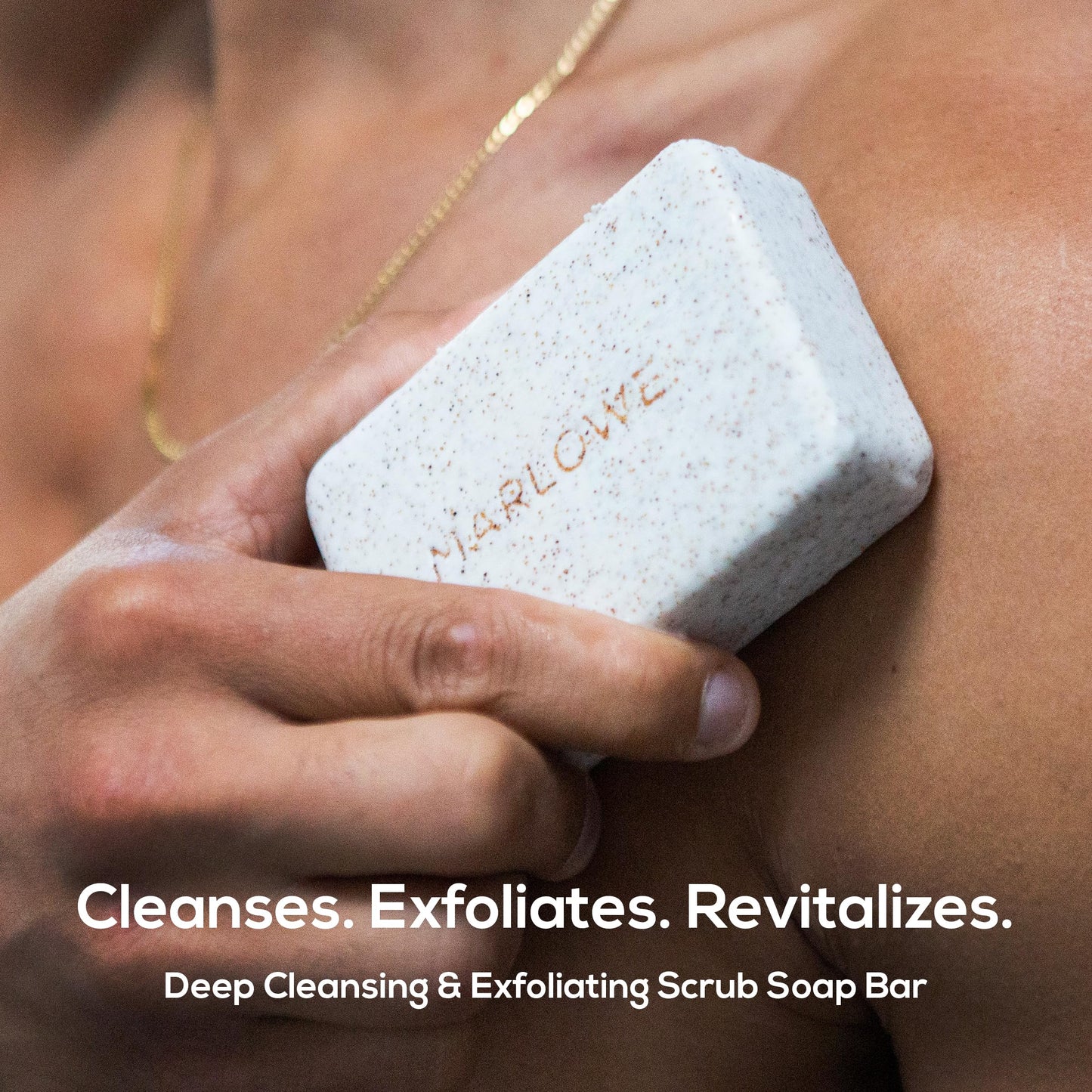 MARLOWE. No. 102 Body Scrub Soap 7 oz (12 Bars), Cedarwood & Sea Salt, Exfoliating Soap Bar with Shea Butter, Olive Oil & Green Tea Extracts, Cleanses, Smooths & Revitalizes Skin, Fresh & Zesty Scent
