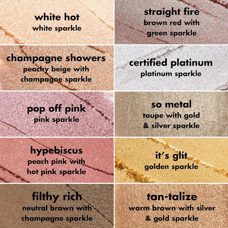 e.l.f. Fine As Fleck Glitter Eyeshadow - Long-Lasting Sheer Makeup with Shimmer Finish | Vegan & Cruelty-Free, White Hot
