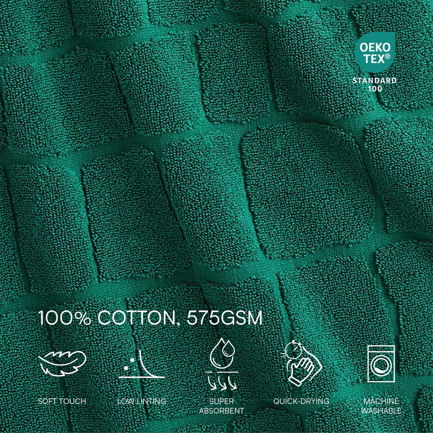 Lacoste Croc Scale 100% Cotton Bath Towel – Highly Absorbent, Ultra Soft & Quick Drying Luxury Jacquard Towel with Embroidered Crocodile, Premium Bathroom Essential, Croc Green, 13" x 13"