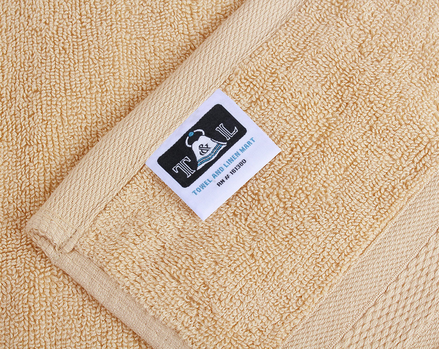 Towel and Linen Mart 100% Cotton - Wash Cloth Set - Pack of 4,Luxurious, Absorbent and Soft Feel Perfect for Daily Use (12 x 12 White & Navy 4 PK)