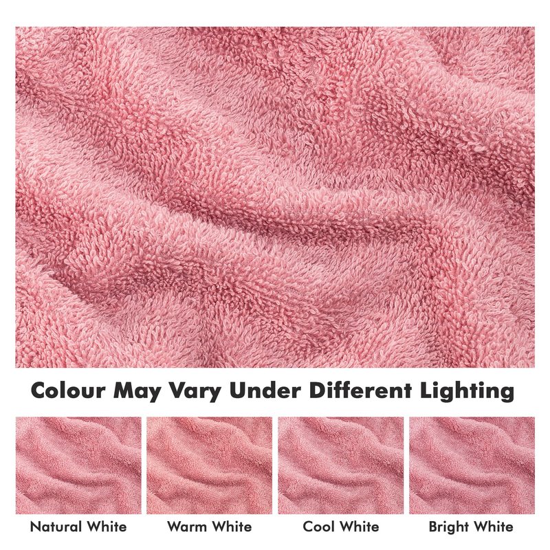 Novo Home Face Towels Pack of 12 – 100% Cotton Wash Cloths (12x12 inch) – Soft, Quick Dry & Highly Absorbent Hand Towels for Bathroom, Spa, Gym, Kitchen and for Daily Use - (Baby Pink)