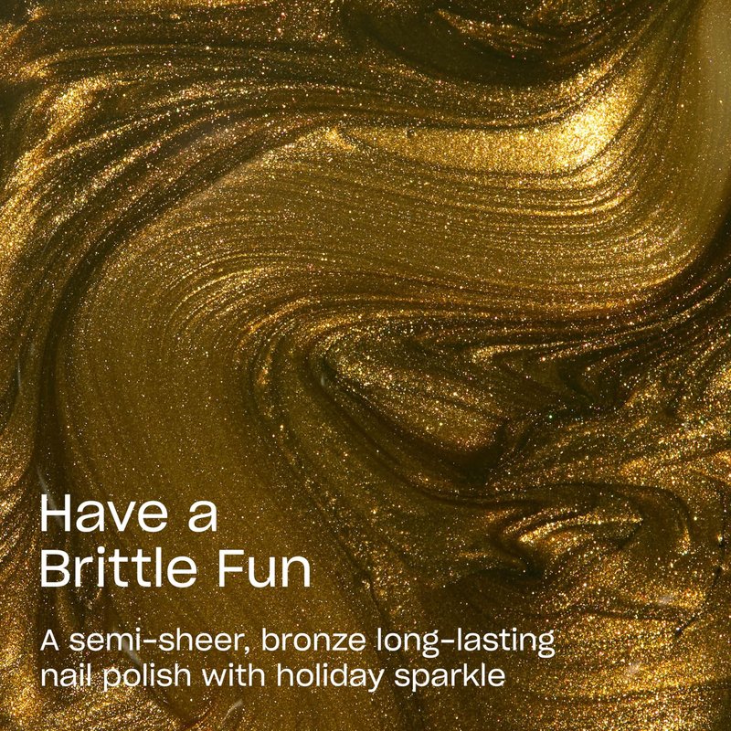 OPI Infinite Shine Have a Brittle Fun | Semi-Sheer Bright Warm Bronze Shimmer Long Wear Nail Polish | Good Enough to Treat Collection | Holiday 2025