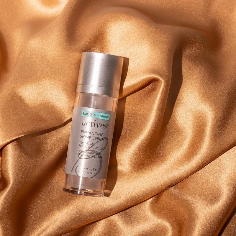 Brocato Actives Shine Serum - Anti-Frizz Smoothing Treatment for Damaged Hair | 1 Oz Leave-In Repair Oil