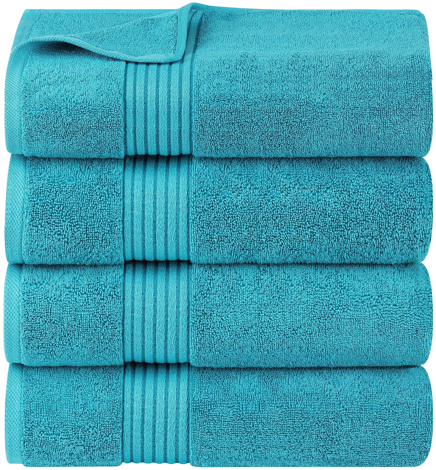Utopia Towels Luxurious Bath Towels Set, 27 x 54 Inches 100% Ring Spun Cotton, 4 Pack Turquoise